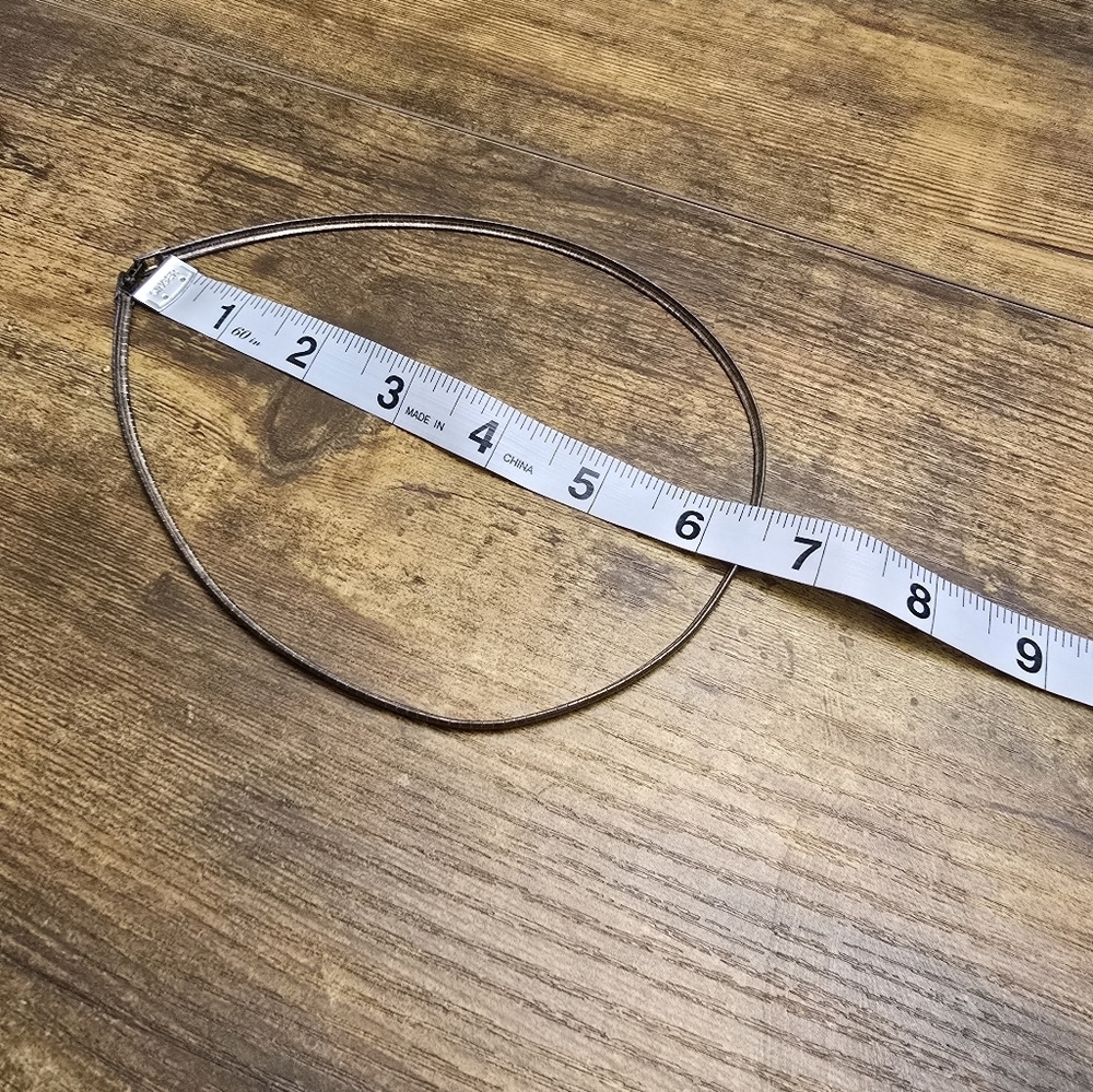 silvertone copper round necklace - Picture 5 of 6